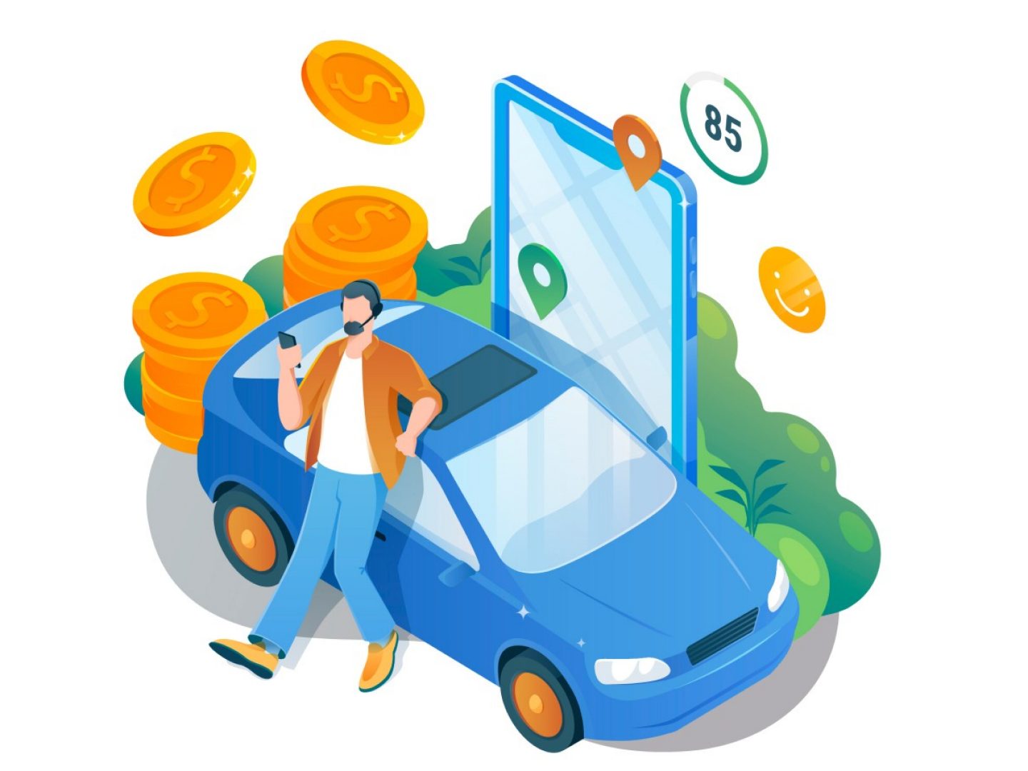 Autoversicherung-Autoputzen-Smile