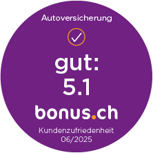 Bonus Note Home 2025: Bonus Note 5,1, Die beste Autoversicherungen der Schweiz in Bezug auf Kundenzufriedenheit